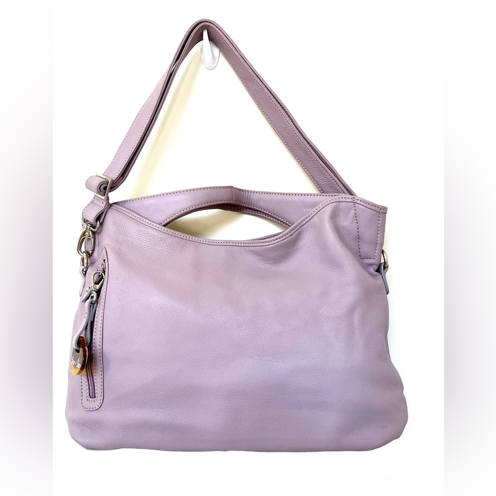 Lavender Leather Shoulder Bag